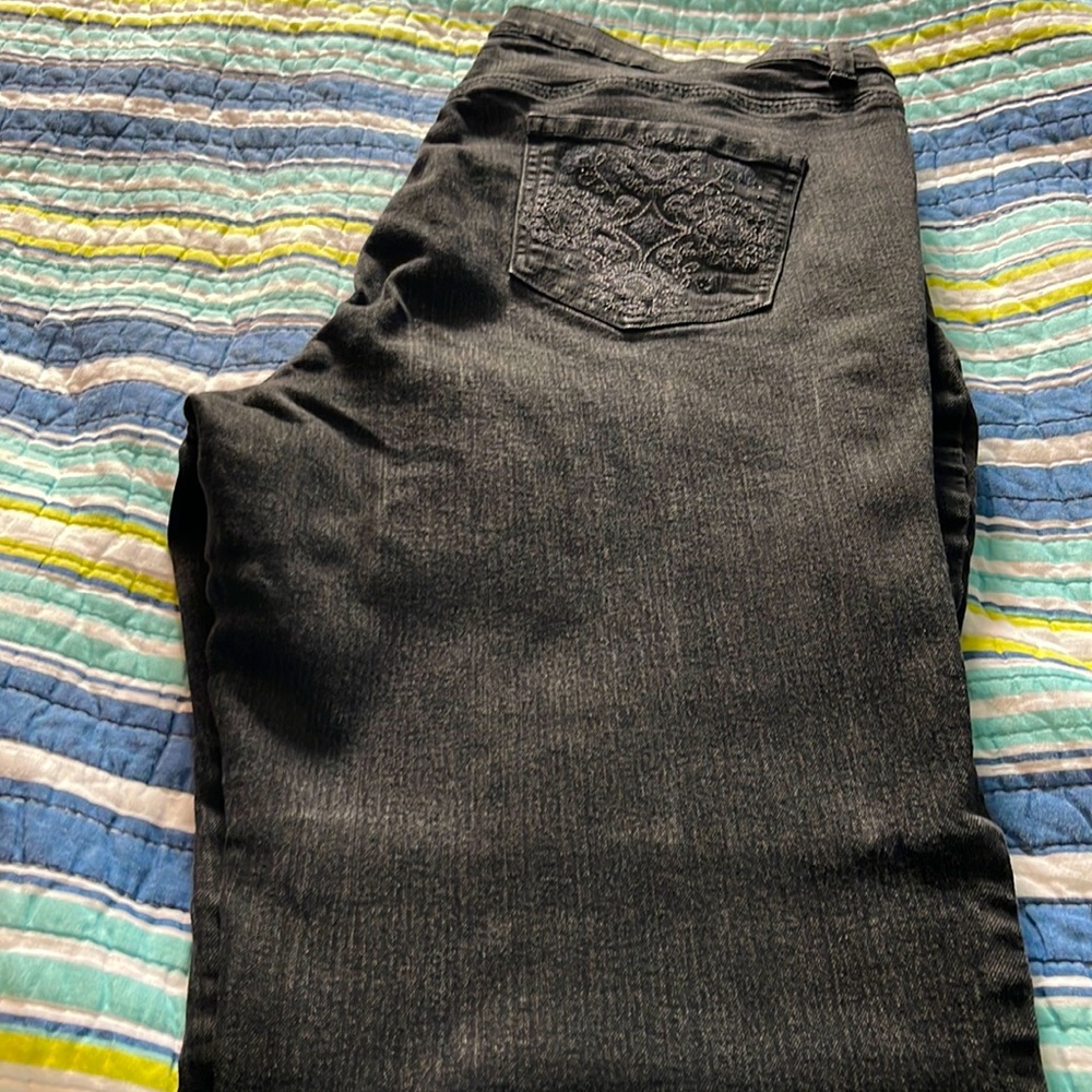 Gloria Vanderbilt AMANDA plus size jeans black 20W